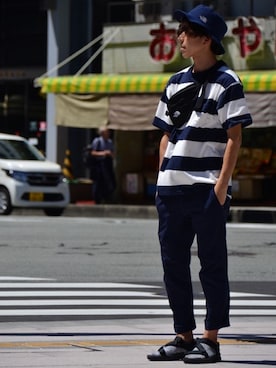 「アイテム（ボディバッグ/ウエストポーチ）」を使った、nakamuさん（メンズ・171cm・20代）の秋コーディネート