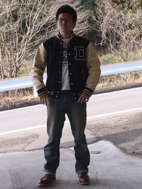 「CALEE（キャリー）のアイテム（アクセサリー）」を使った、UGさん（メンズ・173cm）の春コーディネート