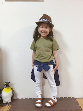 「ヒラキ（ヒラキ）のアイテム（トップス）」を使った、 haruuuさん（キッズ・110cm）の春コーディネート