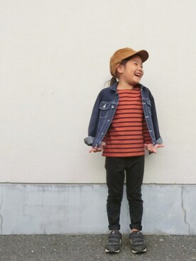 「ROPE' PICNIC（ロペピクニック）のアイテム（ジャケット/アウター）」を使った、 haruuuさん（キッズ・110cm）の秋コーディネート