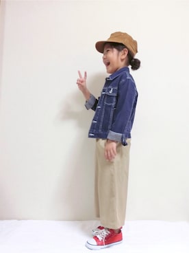 「ROPE' PICNIC（ロペピクニック）のアイテム（ジャケット/アウター）」を使った、 haruuuさん（キッズ・110cm）の秋コーディネート