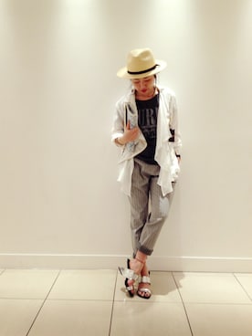 「爽やかコーデ」｜「アイテム（ライダースジャケット）」を使った、chim♧さん（レディース・147cm）の春コーディネート