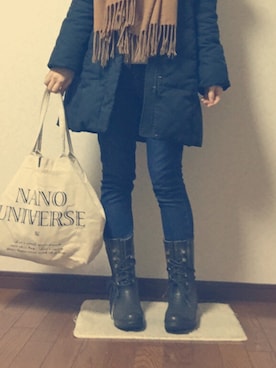 「La TOTALITE（ラトータリテ）のアイテム（ジャケット/アウター）」を使った、hiさん（レディース・161cm）の冬コーディネート