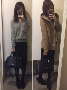 「アイテム（ブーティ）」を使った、hiさん（レディース・161cm）の秋コーディネート