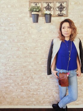 「H&M DIVIDED（エイチアンドエム　ディヴァイデッド）のアイテム（ナイロンジャケット）」を使った、Hair Salon FOCUS   さん（レディース・160cm）の冬コーディネート
