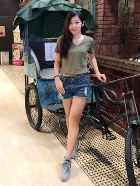 「大遠百」｜Cathy/千千さん（レディース・157cm）の夏コーディネート