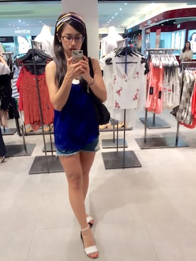 「5（ファイブ）のアイテム（その他トップス）」を使った、Cathy/千千さん（レディース・157cm）の夏コーディネート