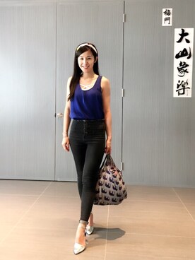 「5（ファイブ）のアイテム（その他トップス）」を使った、Cathy/千千さん（レディース・157cm）の夏コーディネート