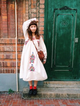 「アイテム（ワンピース）」を使った、satouさん（レディース・158cm）の夏コーディネート