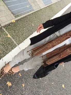 「アイテム（その他トップス、ブラウン系）」を使った、よぉーこさん（レディース・158cm）の冬コーディネート