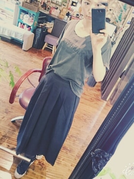 「NETSTAR（ネットスター）のアイテム（パンツ）」を使った、sleepSHIMANOさん（レディース・161cm）の春コーディネート