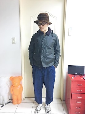 「HUMAN MADE（ヒューマンメード）のアイテム（ハット）」を使った、ALさん（メンズ・174cm）の冬コーディネート
