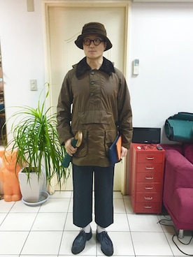 「FOX UMBRELLAS（フォックスアンブレラズ）のアイテム」を使った、ALさん（メンズ・174cm）の冬コーディネート