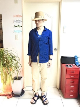 「PAUL&JOE（ポールアンドジョー）のアイテム（パンツ）」を使った、ALさん（メンズ・174cm）の春コーディネート