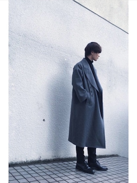 「アイテム（チェスターコート）」を使った、Tさん（メンズ・186cm・10代）の秋コーディネート