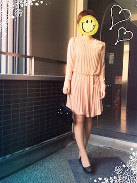 「M.deux（エムドゥ）のアイテム（ワンピース）」を使った、ろいさん（レディース・155cm）の秋コーディネート