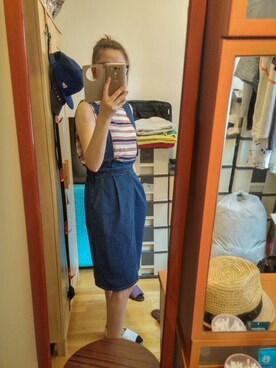 「COCOON（コクーン）のアイテム」を使った、tracy chiuさん（レディース・168cm）の夏コーディネート