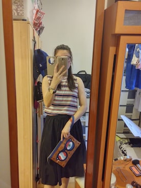 「COCOON（コクーン）のアイテム」を使った、tracy chiuさん（レディース・168cm）の秋コーディネート