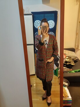「COCOON（コクーン）のアイテム」を使った、tracy chiuさん（レディース・168cm）の秋コーディネート