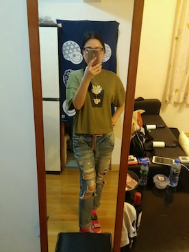 「COCOON（コクーン）のアイテム」を使った、tracy chiuさん（レディース・163cm）の春コーディネート