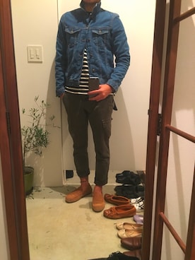 「無印良品（ムジルシリョウヒン）のアイテム（その他トップス）」を使った、34さん（メンズ・175cm）の冬コーディネート