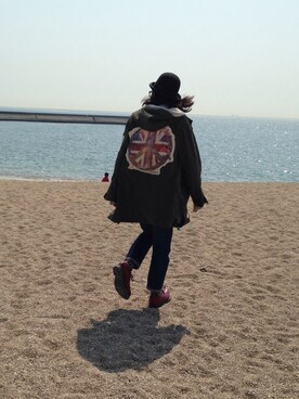 「XEROLINE（ゼロライン）のアイテム（モッズコート）」を使った、HIROYUKI WATANABEさん（メンズ・177cm）の春コーディネート