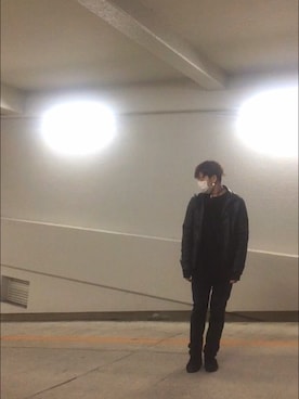 「寒い」｜「アイテム（ライダースジャケット）」を使った、あおいさん（メンズ・176cm）の秋コーディネート