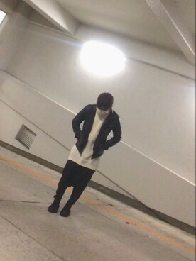 「ライタースジャケット」｜「アイテム（その他）」を使った、あおいさん（メンズ・176cm）の秋コーディネート