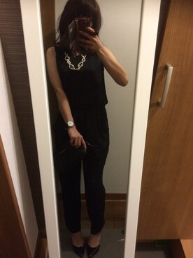 「NANO universe（ナノユニバース）のアイテム（つなぎ/オールインワン）」を使った、yuri.aさん（レディース・156cm）の冬コーディネート