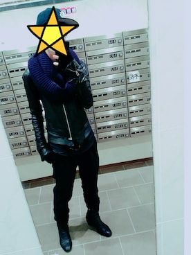 「GIUSEPPE ZANOTTI DESIGN（ジュゼッペザノッティデザイン）のアイテム（ブーツ）」を使った、Fuziさん（メンズ・174cm）の冬コーディネート