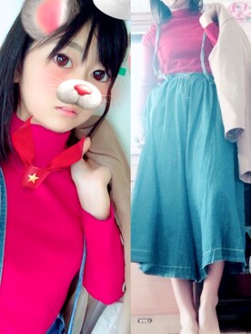 「だぼだぼ」｜「アイテム（オールインワン・サロペット）」を使った、Nanamiさん（レディース・161cm）の秋コーディネート