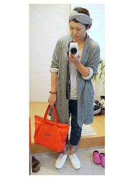「フェリシモ（フェリシモ）のアイテム（その他アウター）」を使った、sayaさん（レディース・167cm）の秋コーディネート
