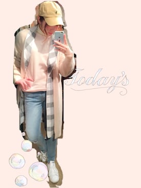 「Faith（-）のアイテム（Tシャツ/カットソー）」を使った、mayaさん（レディース・159cm）の冬コーディネート