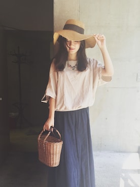 「JOOMI LIM（ジューミリム）のアイテム」を使った、酒井 景都さん（レディース・160cm）の夏コーディネート