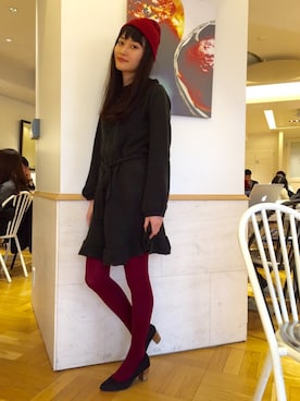 「enchanted prima（エンチャンテッドプリマ）のアイテム」を使った、酒井 景都さん（レディース・160cm）の冬コーディネート