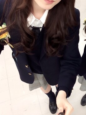 「HARUTA（ハルタ）のアイテム（パンプス、ブラック系）」を使った、ayukoさん（レディース・163cm）の春コーディネート
