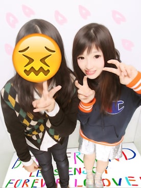 「チャンピオン パーカー」｜「アイテム（スカート）」を使った、y o r i c o さん（レディース・151cm）の春コーディネート