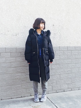 「doota（ドゥータ）のアイテム（ジャケット/アウター）」を使った、nownowさん（レディース・158cm）の冬コーディネート