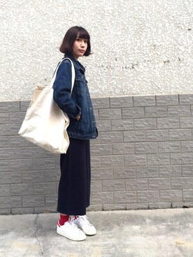 「STYLENANDA（スタイルナンダ）のアイテム（デニムジャケット）」を使った、nownowさん（レディース・158cm）の春コーディネート