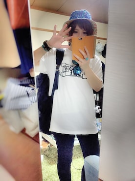 「ROLLING CRADLE（ローリングクレイドル）のアイテム（ハット）」を使った、あっくん◀︎◁さん（レディース・151cm）の夏コーディネート
