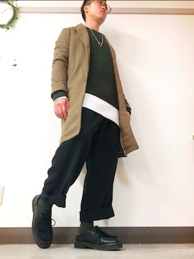 「RAGEBLUE（レイジブルー）のアイテム（モカシン/デッキシューズ）」を使った、ゆゆゆさん（メンズ・174cm）の秋コーディネート