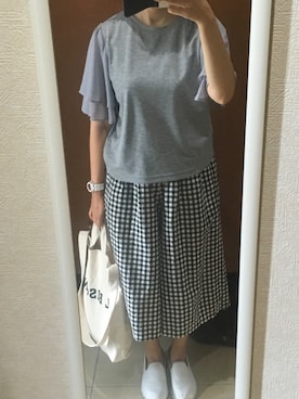 「ムック本」｜「アイテム（アナログ腕時計）」を使った、manamiさん（レディース・157cm）の夏コーディネート