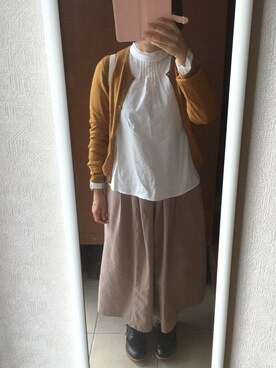 「OZOC（オゾック）のアイテム（バックパック/リュック）」を使った、manamiさん（レディース・157cm）の秋コーディネート
