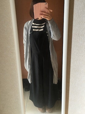 「coen（コーエン）のアイテム（つなぎ/オールインワン）」を使った、manamiさん（レディース・157cm）の秋コーディネート