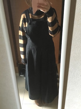 「coen（コーエン）のアイテム（つなぎ/オールインワン）」を使った、manamiさん（レディース・157cm）の冬コーディネート