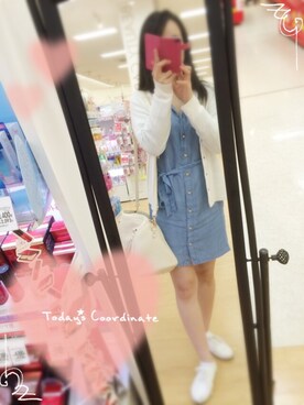 「アイテム（シャツワンピース）」を使った、micoさん（レディース・167cm）の春コーディネート