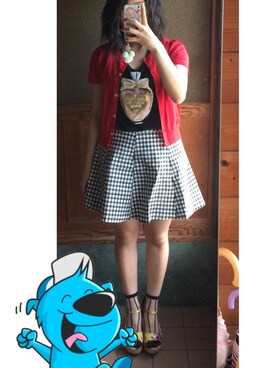 「INGNI（イング）のアイテム（Tシャツ/カットソー、ブラック系）」を使った、未来さん（レディース・160cm）の秋コーディネート