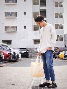 「カットオフ」｜「アイテム（その他シューズ）」を使った、Kyohei Akitaさん（メンズ・179cm）の春コーディネート