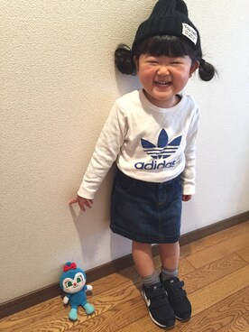 「切り絵プリント」｜「アイテム（その他）」を使った、mei★さん（キッズ・90cm）の冬コーディネート