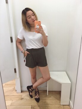 「CASIO」｜「アイテム（その他シューズ）」を使った、kelさん（レディース・168cm）の夏コーディネート